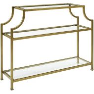 Crosley Furniture CF1307-GL Aimee Console Table, Gold and Glass