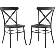 Crosley Furniture CF500620-MB Camille Metal Dining Chair, Set of 2, Matte Black