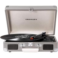 Crosley Cruiser Deluxe Vintage 3-Speed Bluetooth Suitcase Turntable (Steel Grey)