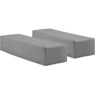 Crosley Furniture MO75044-GY Heavy Gauge Reinforced Vinyl 2-Piece Outdoor Furniture Cover Set (2 Chaise Lounges), Gray