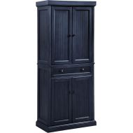 Crosley Furniture Seaside Kitchen Pantry Cabinet, Distressed Navy