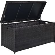 Crosley Furniture CO7300-BR Palm Harbor Outdoor Wicker Storage Bin, Brown