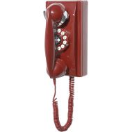 Crosley CR55-RE Wall Phone with Push Button Technology, Red