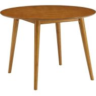 Crosley Furniture Landon Mid-Century Modern Round Wood Dining Table, Acorn