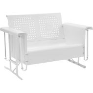 Crosley Furniture Bates Loveseat Glider - White
