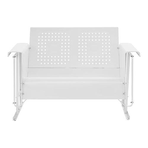 크로슬리 Crosley Furniture Bates Loveseat Glider - White