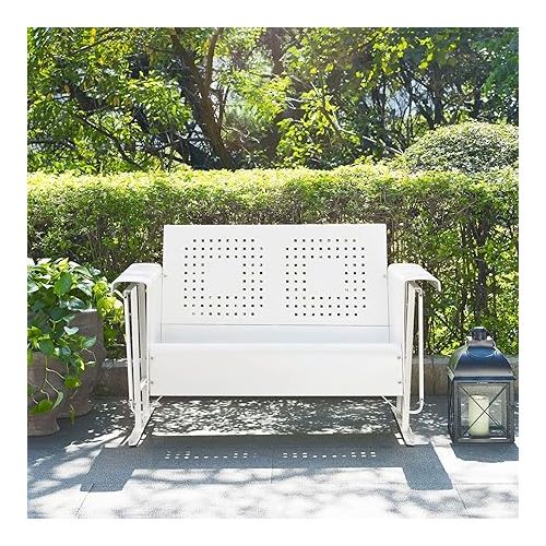 크로슬리 Crosley Furniture Bates Loveseat Glider - White