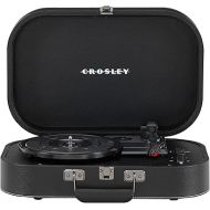 Crosley CR8009B-BK Discovery Vintage Bluetooth in/Out 3-Speed Belt-Driven Suitcase Vinyl Record Player Turntable, Black