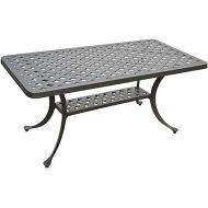 Crosley Furniture Sedona Solid-Cast Aluminum Outdoor Cocktail Table, Black