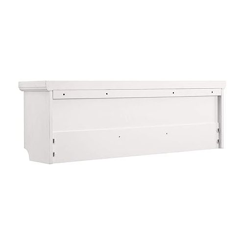 크로슬리 Crosley Furniture Seaside Wall Mounted Storage Shelf, Distressed White