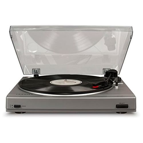 크로슬리 Crosley T200 Belt-Drive Component Turntable with Built-in Preamp and Auto-Return Tone Arm, Silver