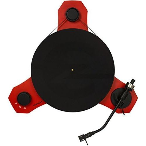 크로슬리 Crosley C3 2-Speed Belt-Drive Turntable with Audio-grade MDF Plinth and RCA Output, Red