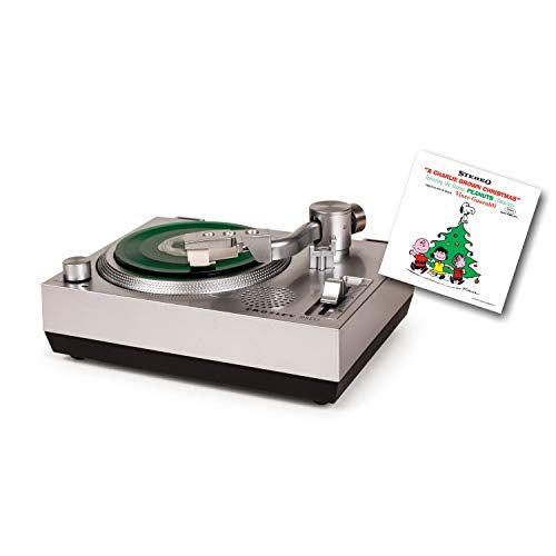 크로슬리 Crosley RSD3 Mini Turntable with Four A Charlie Brown Christmas 3 Vinyl Records, Clear Dust Cover and Built-in Speaker