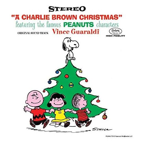 크로슬리 Crosley RSD3 Mini Turntable with Four A Charlie Brown Christmas 3 Vinyl Records, Clear Dust Cover and Built-in Speaker