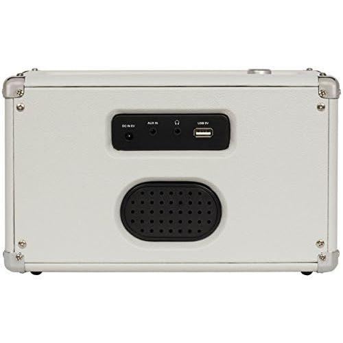 크로슬리 Crosley CR3028A-WS Charlotte Vintage Full Range Portable Bluetooth Speaker, White Sand