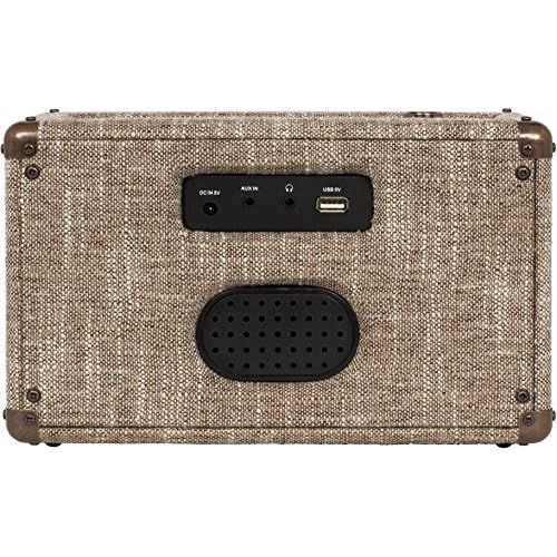 크로슬리 Crosley CR3028A-HA Charlotte Vintage Full Range Portable Bluetooth Speaker, Havana