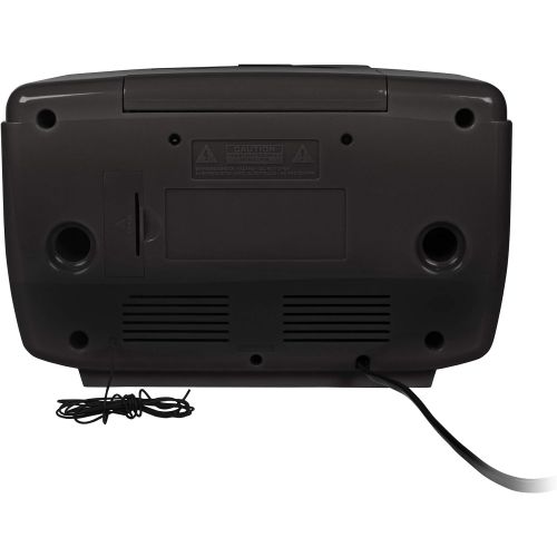 크로슬리 Crosley Corsair Tabletop Am/FM Bluetooth Radio with CD Player and Dual Alarm Clock, Black