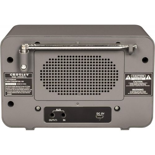 크로슬리 Crosley CR3036D Tribute Vintage AM/FM Bluetooth Radio, Charcoal