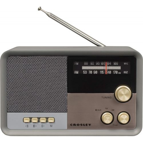 크로슬리 Crosley CR3036D Tribute Vintage AM/FM Bluetooth Radio, Charcoal