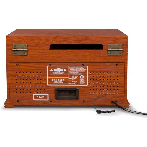 크로슬리 Crosley CR704D-PA Musician 3-Speed Turntable with Radio, Cd/Cassette Player, Aux-in and Bluetooth, Paprika