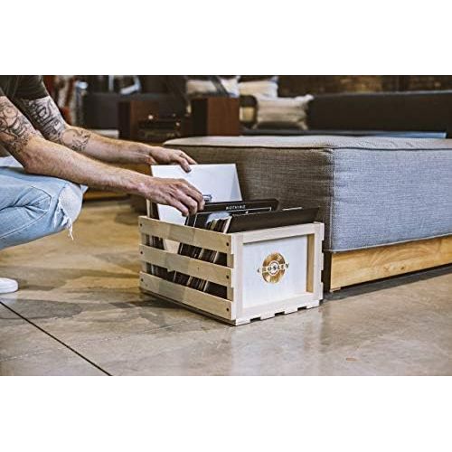 크로슬리 Crosley AC1004A-NA Record Storage Crate Holds up to 75 Albums, Natural