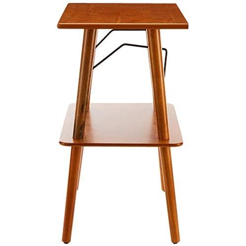 크로슬리 Crosley ST66-AC Manchester Turntable Stand with Wire Record Storage, Acorn