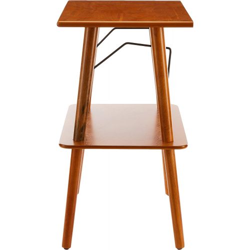 크로슬리 Crosley ST66-AC Manchester Turntable Stand with Wire Record Storage, Acorn