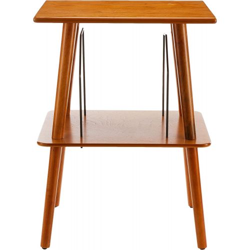 크로슬리 Crosley ST66-AC Manchester Turntable Stand with Wire Record Storage, Acorn