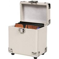 Crosley CR408A-WS Mini Record Carrier Case for 3 Vinyl Albums, White Sand