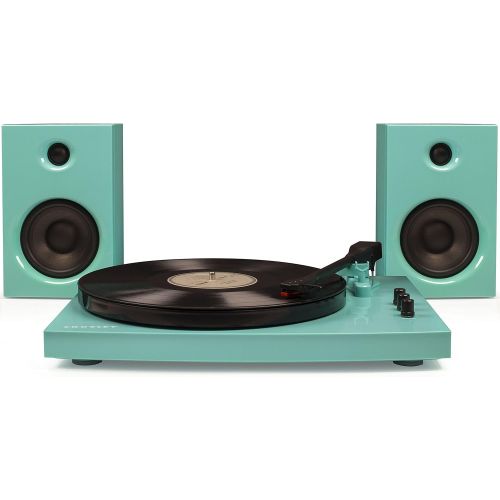 크로슬리 Visit the Crosley Store Crosley T100 2-Speed Bluetooth Turntable System with Stereo Speakers, Turquoise