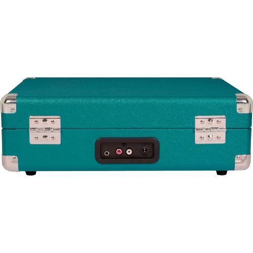크로슬리 [아마존베스트]Crosley Cruiser Deluxe Vintage 3-Speed Bluetooth Suitcase Turntable, Teal