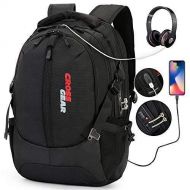CrossGear Cross Gear with USB Charging Port Laptop Backpack Anti-Theft Business School Travel Bag fit 15.6 inch Computer CR-1590IBK