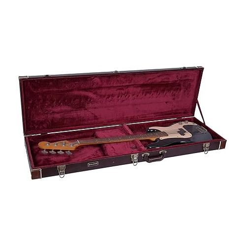  Crossrock Wooden Case for Electric bass Guitars,Brown (CRW620BBR)
