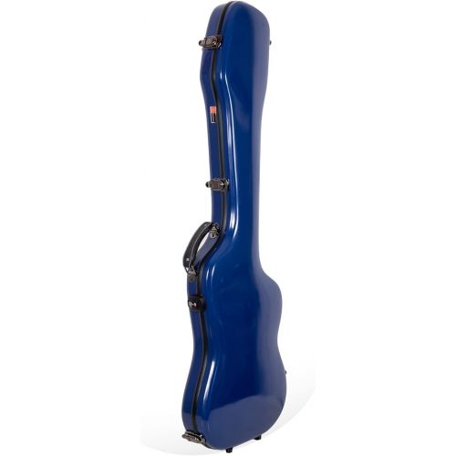  Crossrock Deluxe Fiberglass Case for Jazz Bass Style Guitars with TSA Lock-Navy Blue (CRF2020JBNVBL)