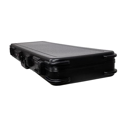  Crossrock Scratch-resistant Hardshell Case for Electric Bass Guitars, with TSA Lock, Interior Compartments -Black (CRA980BBK)