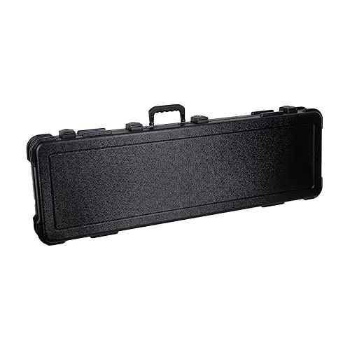  Crossrock Scratch-resistant Hardshell Case for Electric Bass Guitars, with TSA Lock, Interior Compartments -Black (CRA980BBK)