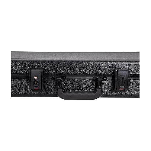  Crossrock Scratch-resistant Hardshell Case for Electric Bass Guitars, with TSA Lock, Interior Compartments -Black (CRA980BBK)