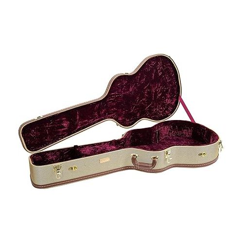  Crossrock Hard-Shell Wood case for 4/4 Classical Guitars with Removable Shoulder Straps-Tweed(CRW700CTW)