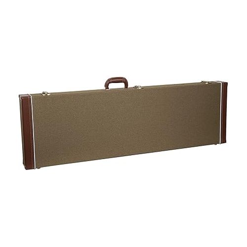  Crossrock Vintage Wood case fits Precision Bass Style Guitars-Green(CRW700BGN)