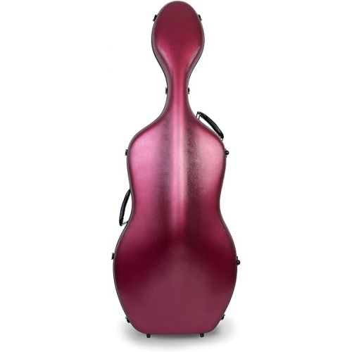  Crossrock Poly Carbon Composite Case fits for 4/4 Size Cello with Backpack and Wheels in Red(CRF102CEFRDHT) (CRF1020CEFRDHT)