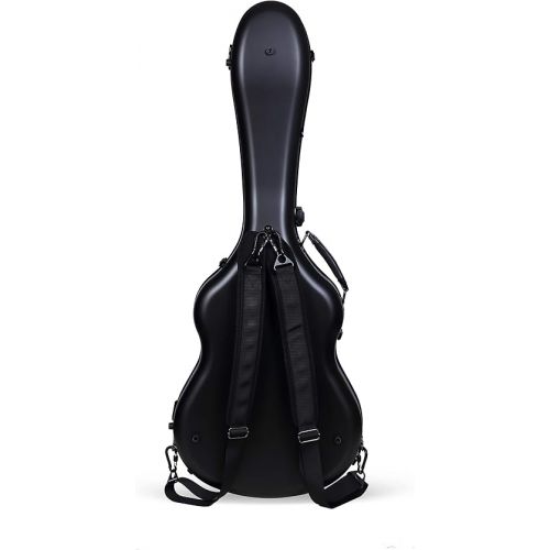  Crossrock Black, 4-String 4/4 Classical Guitar Light Hard-Shell 4.5lb (CRF7000CBK), Purity Ultra Carbon Fiber Case