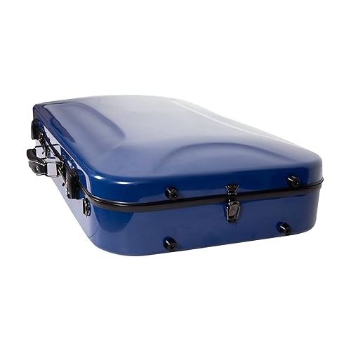  Crossrock Fiberglass Double Case with TSA Lock for Two A/F Style Mandolins-Navy Blue (CRF2020DMNVBL)