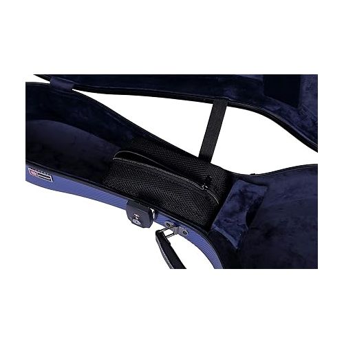  Crossrock Poly Carbon fits 4/4 Classical Guitars, Anti-Scratch Flight Case in Blue(CRF4020CBL)