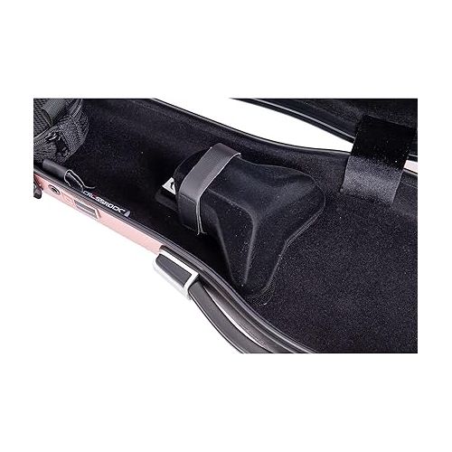  Crossrock Poly Carbon fits 4/4 Violins, Anti-Scratch Shaped Flight Case in Rose Gold(CRF4020SVRG)