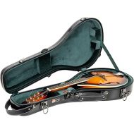 Crossrock Fiberglass Mandolin Case fits for Both A&F Style, Black(CRF1020MAFBK)