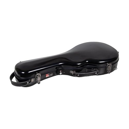  Crossrock Fiberglass Mandolin Case fits for Both A&F Style, Black(CRF1020MAFBK)