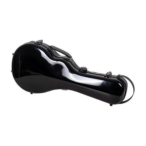  Crossrock Fiberglass Mandolin Case fits for Both A&F Style, Black(CRF1020MAFBK)