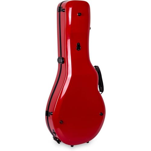  Crossrock Fiberglass Mandolin Case fits for Both A&F Style, Red(CRF1020MAFRD)