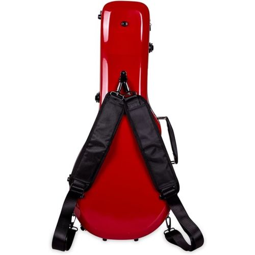  Crossrock Fiberglass Mandolin Case fits for Both A&F Style, Red(CRF1020MAFRD)