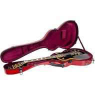 Crossrock Deluxe Fiberglass Guitar Case for Les Paul Electric Guitars with TSA lock-Red (CRF2020LRD)